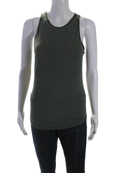 Lululemon Womens Cut Out Round Neck Pullover Activewear Tank Top Green Size S