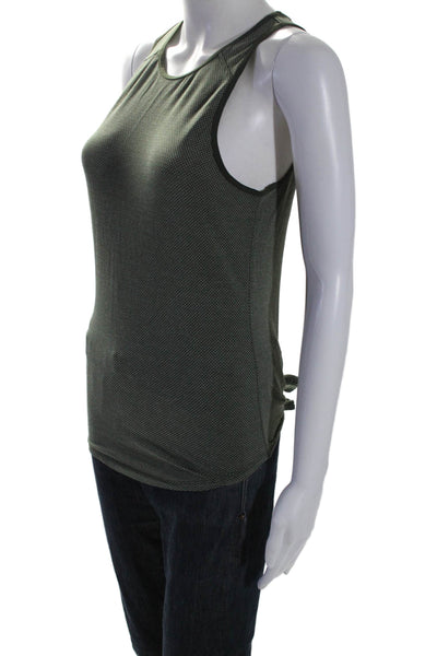 Lululemon Womens Cut Out Round Neck Pullover Activewear Tank Top Green Size S