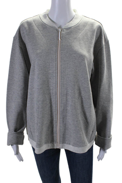Scotch & Soda Womens Long Sleeve Full Zip Thick Knit Sweatshirt Gray XL
