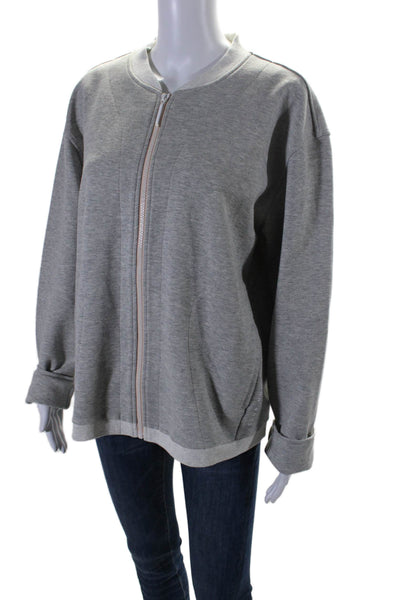 Scotch & Soda Womens Long Sleeve Full Zip Thick Knit Sweatshirt Gray XL