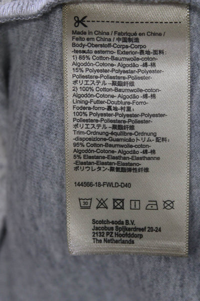 Scotch & Soda Womens Long Sleeve Full Zip Thick Knit Sweatshirt Gray XL