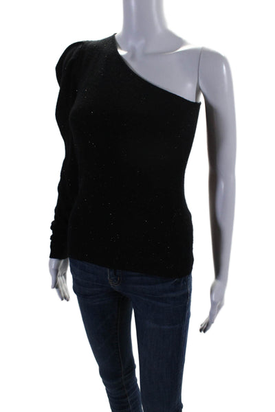 Autumn Cashmere Womens Long Sleeve Scoop Neck Sweater Cashmere Black Small