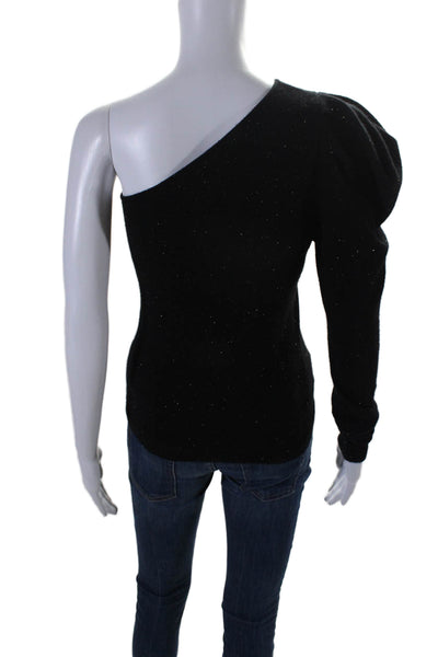 Autumn Cashmere Womens Long Sleeve Scoop Neck Sweater Cashmere Black Small