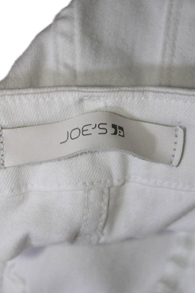 Joes Women's Waist Pockets Button Closure Bootcut Jeans Pants White Size 29