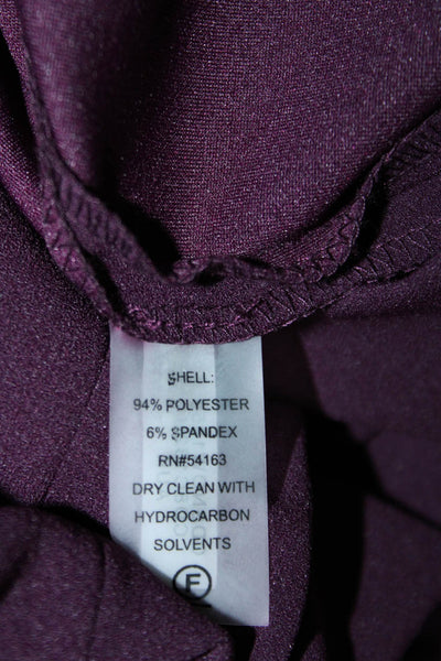 Calvin Klein Women's Round Neck Bell Sleeves A-Line Midi Dress Purple Size10