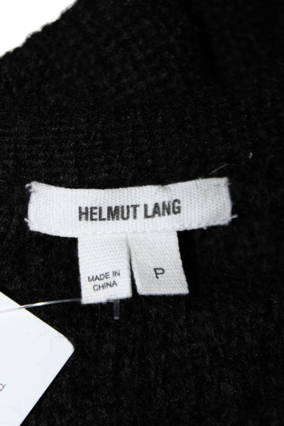 Helmut Lang Womens Sleeveless Crewneck Sheer Knit Top Black Size P