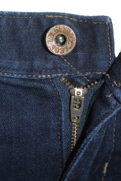 Madewell Womens Cotton Straight Leg Button Zip Dark Denim Jeans Blue Size EUR 27