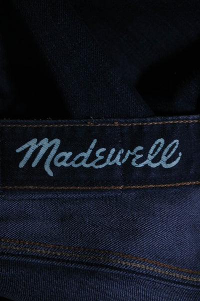 Madewell Womens Cotton Straight Leg Button Zip Dark Denim Jeans Blue Size EUR 27