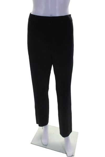 Vince Women's Zip Closure Flat Front Straight Leg Dress Pants Black Sz L