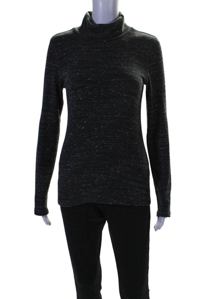 Fifteen Twenty Womens Knit Long Sleeve Pullover Turtleneck Top Gray Size S