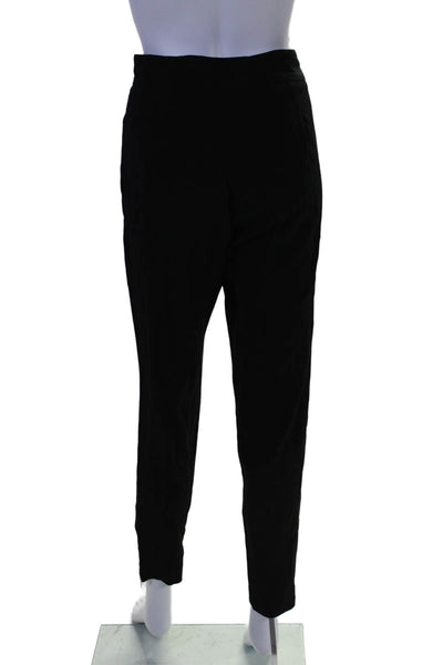 Piazza Sempione Womens Two Pocket Mid-Rise Tapered Pants Trousers Black Size 44