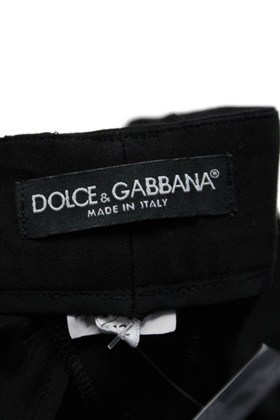 Dolce & Gabbana Womens Four Pocket Low-Rise Tapered Pants Trousers Black Size 42