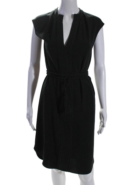 Charlotte Brody Womens Sleeveless Belted Maxi Dress Black Size Extra Small