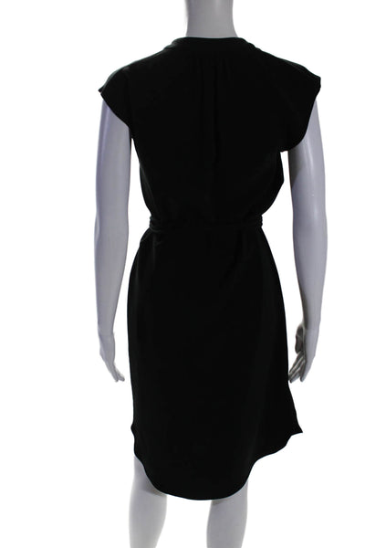 Charlotte Brody Womens Sleeveless Belted Maxi Dress Black Size Extra Small