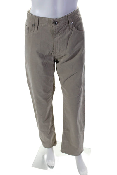 Adriano Goldschmied Womens Zip Button Long Casual Pants Khaki Tan Size EUR 34X32