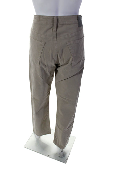 Adriano Goldschmied Womens Zip Button Long Casual Pants Khaki Tan Size EUR 34X32