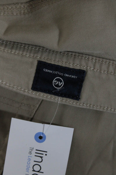 Adriano Goldschmied Womens Zip Button Long Casual Pants Khaki Tan Size EUR 34X32