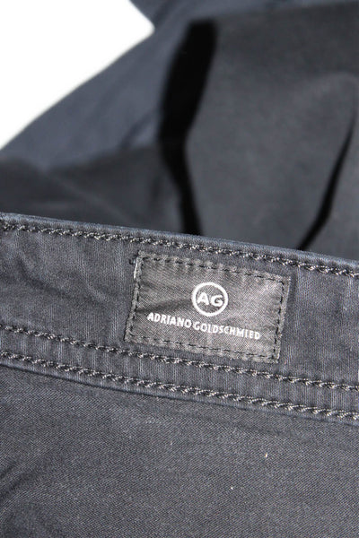 Adriano Goldschmied Womens Zip Button Straight Leg Jeans Black Size EUR 33X32