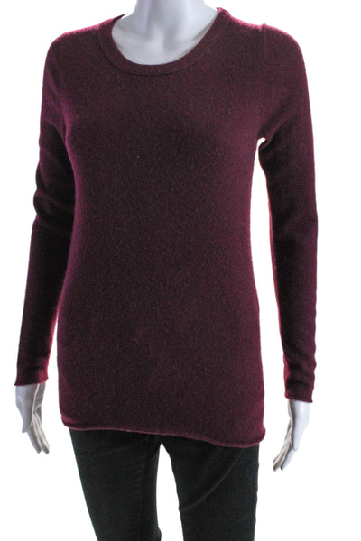 J Crew Womens Cashmere Long Sleeve Crewneck Top Purple Size S
