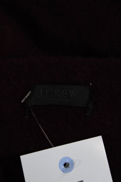 J Crew Womens Cashmere Long Sleeve Crewneck Top Purple Size S