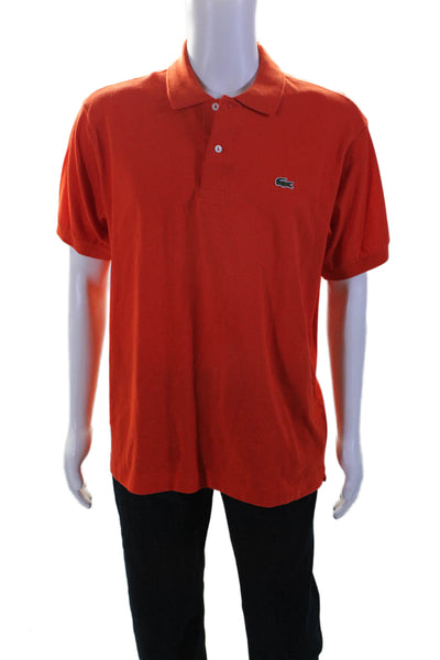 Lacoste Men's Collared Short Sleeves Basic Polo Shirt Red Size L