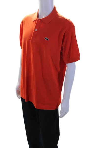 Lacoste Men's Collared Short Sleeves Basic Polo Shirt Red Size L