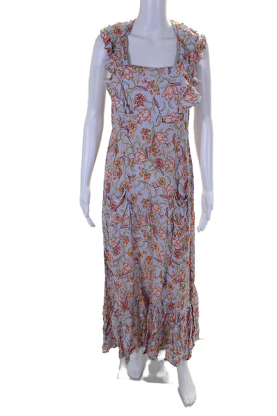 Jaase Womens Sleeveless Floral Print Long Dress Multicolor Size Large