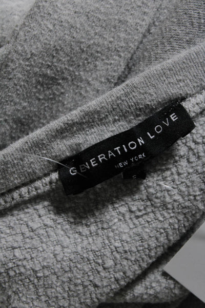 Generation Love Womens Scoop Neck ST Barth Sweatshirt Gray Cotton Size Small