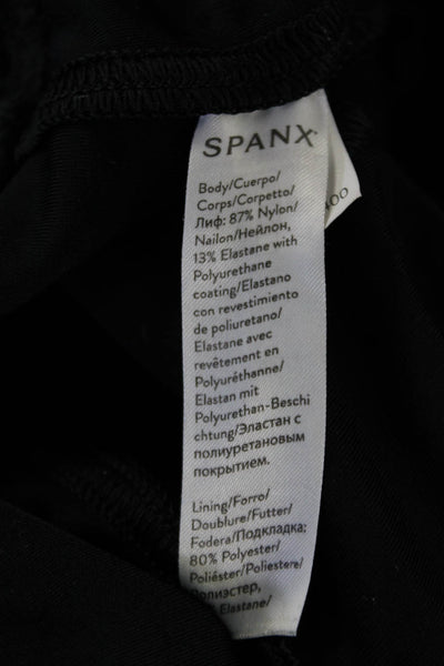 Spanx Women's High Waist Full Length Faux Leather Leggings Black Sz M