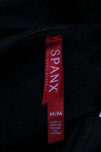 Spanx Women's High Waist Full Length Faux Leather Leggings Black Sz M
