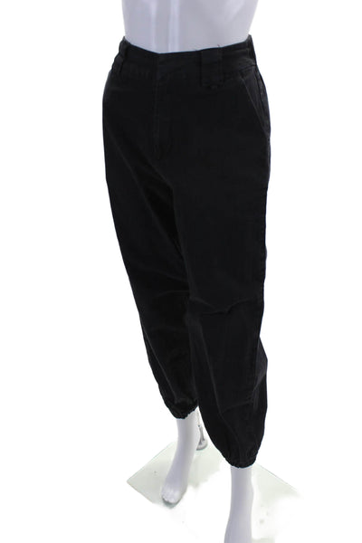 I Am Gia Womens Cotton Black High Rise Cuff Ankle Jogger Pants Size XS