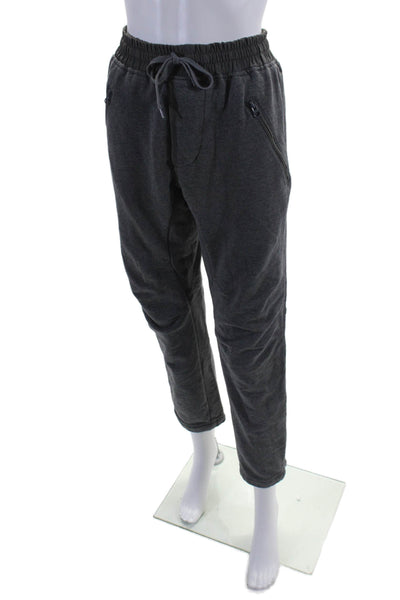 Kith Womens Heather Gray Drawstring High Waisted Cuff Ankle Sweatpants Size L