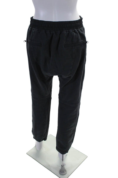 Kith Womens Black Drawstring High Rise Cuff Ankle Sweatpants Size L