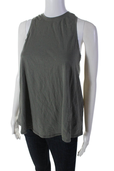 Lululemon Womens Sleeveless Pullover Split Back Tank Top Gray Size Small