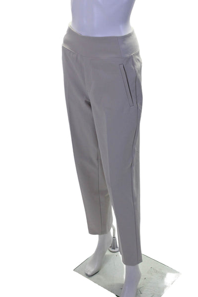 Athleta Womens Stretch Four Pocket  Mid-Rise Tapered Pants Trousers Beige Size 2