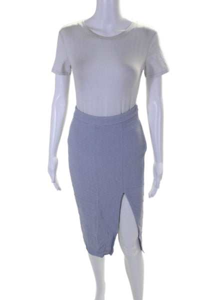 ALC Womens Side Zip Long Lightweight Straight Skirt Gray Size 2 US