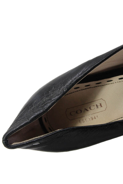 Coach Womens Leather Low Platform Slide On Buffy Pumps Black Size 9 B