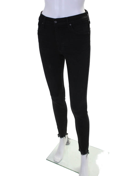 AG Adriano Goldschmied Womens High Rise Farrah Skinny Ankle Jeans Black Size 26