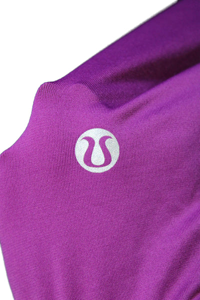 Lululemon Womens Half Zip Striped Trim Pullover Jacket Purple Size 10