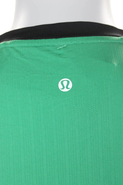 Lululemon Mens Short Sleeve V Neck Athletic T shirt Green Size M