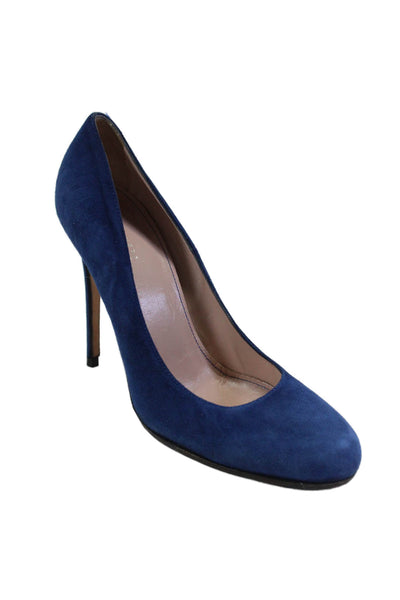 Barneys New York Womens Blue Suede Leather High Heels Pumps Shoes Size 8.5