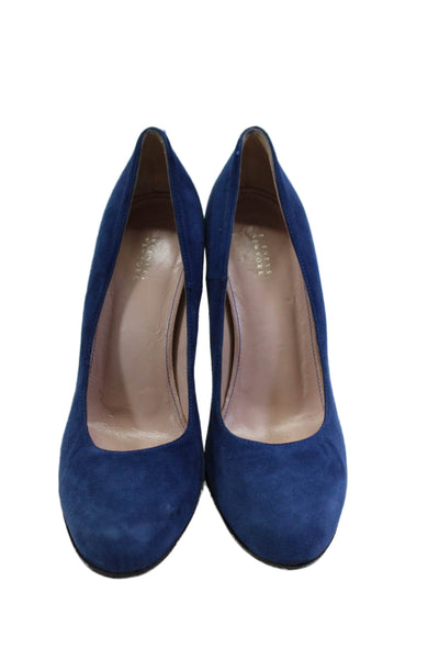 Barneys New York Womens Blue Suede Leather High Heels Pumps Shoes Size 8.5