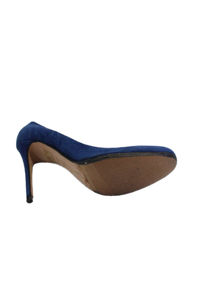 Barneys New York Womens Blue Suede Leather High Heels Pumps Shoes Size 8.5