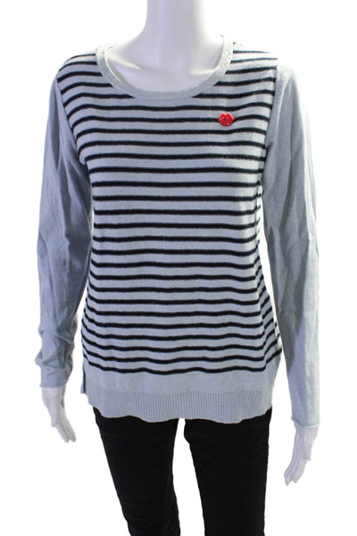 Lisa Todd Women's Crewneck Long Sleeves Pullover Sweater Striped Size M