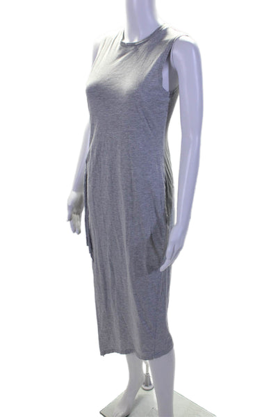 Cheap Monday Womens Scoop Neck Side Tie Tank Dress Gray Cotton Size Medium