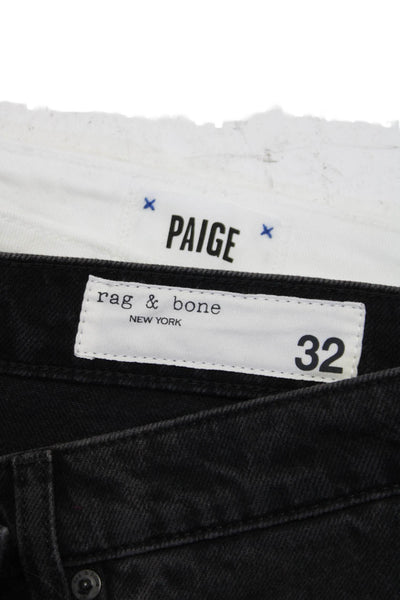 Rag & Bone Paige Womens Cotton Denim Five Pocket Shorts Black Size 32 Lot 2