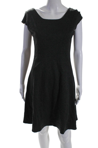 Nora Gardner Womens Cap Sleeve Scoop Neck Unlined Mini A-Line Dress Black Size 8