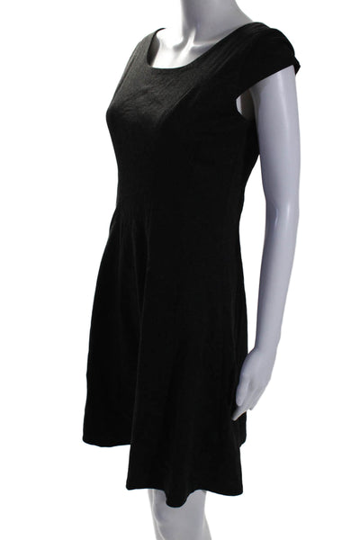 Nora Gardner Womens Cap Sleeve Scoop Neck Unlined Mini A-Line Dress Black Size 8