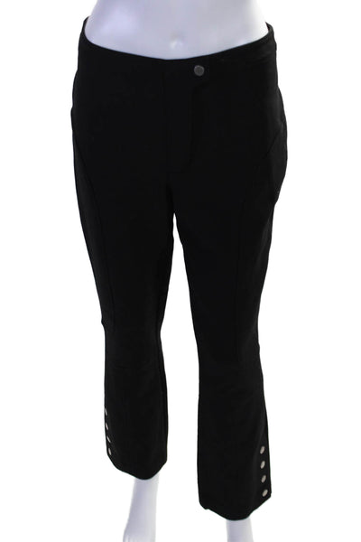 Cinq à Sept Womens High Rise Ankle Snap Bootcut Pants Black Size 4