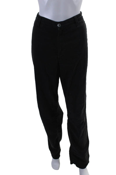 AG Women's Midrise Pockets Flat Front Straight Leg Casual Pants Black Size 29